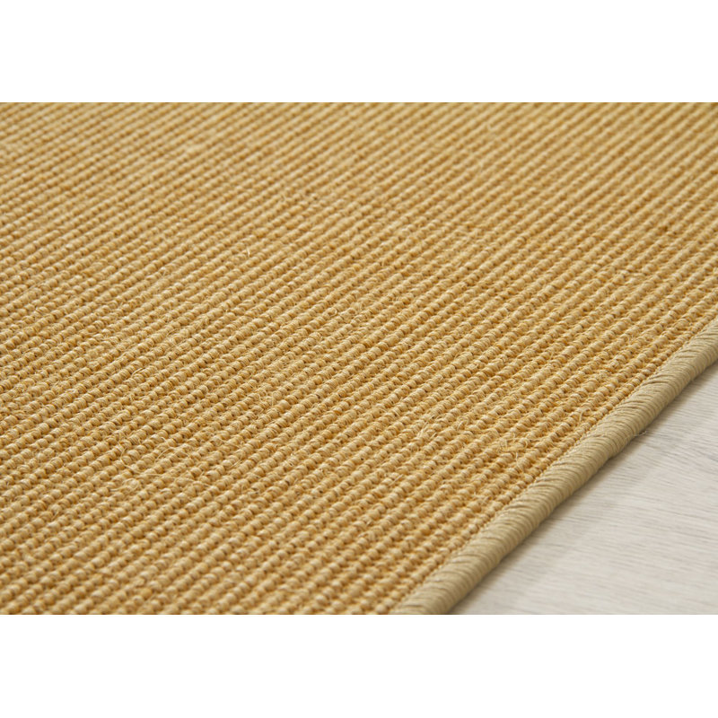 Vincent Solid Colour Jute / Sisal Area Rug, Runner 80 x 200cm