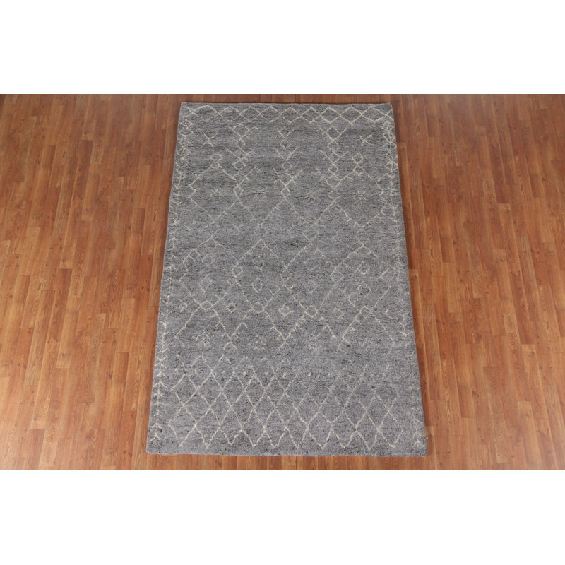 Tapis gris indien moelleux 5 x 8 po