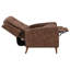 Fauteuil inclinable brun capitonné