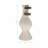 Glam Sculptural Vase with Curved Silhouette and Dual Wood Ring Accents Crafted from Pottery Ecomix Mango Wood and Natural Materials for Eye-Catching Modern Decorative Display-1753818443