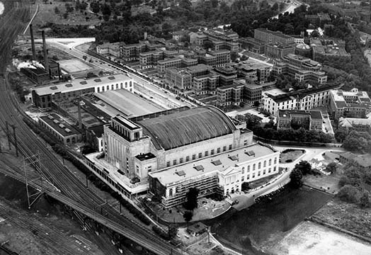 « aerial view, philadelphia, pa », reproduction de photo, H 24 po x l 36 po x P 1,5 po
