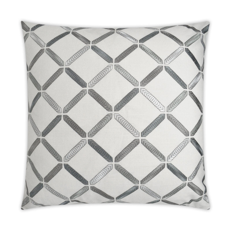 Granville Pillow Cover & Insert, Silver, Square 22"