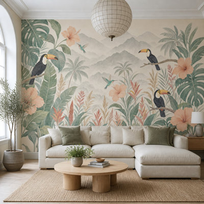Décoration murale rétro tropicale