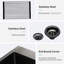 Drop In Kitchen Sink 25X22 Inch Gunmetal Black - 16 Gauge Stainless Steel For Efficient Drainage And A Comfortable Use