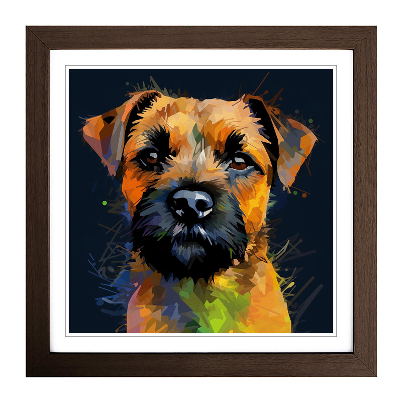 Single Picture Frame Print on Wood, Walnut