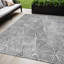 Tapis extérieur lavable géométrique 5 pi x 8 pi gris anthracite et ivoire