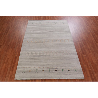 Striped Gabbeh Oriental Area Rug 6x9