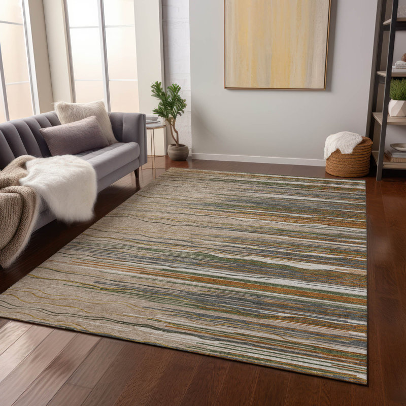 Tapis taupe intérieur / extérieur Ayra , 3 pi x 5 pi