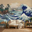 Décoration murale amovible impression sur bois Great Wave-1681724417-1681724446