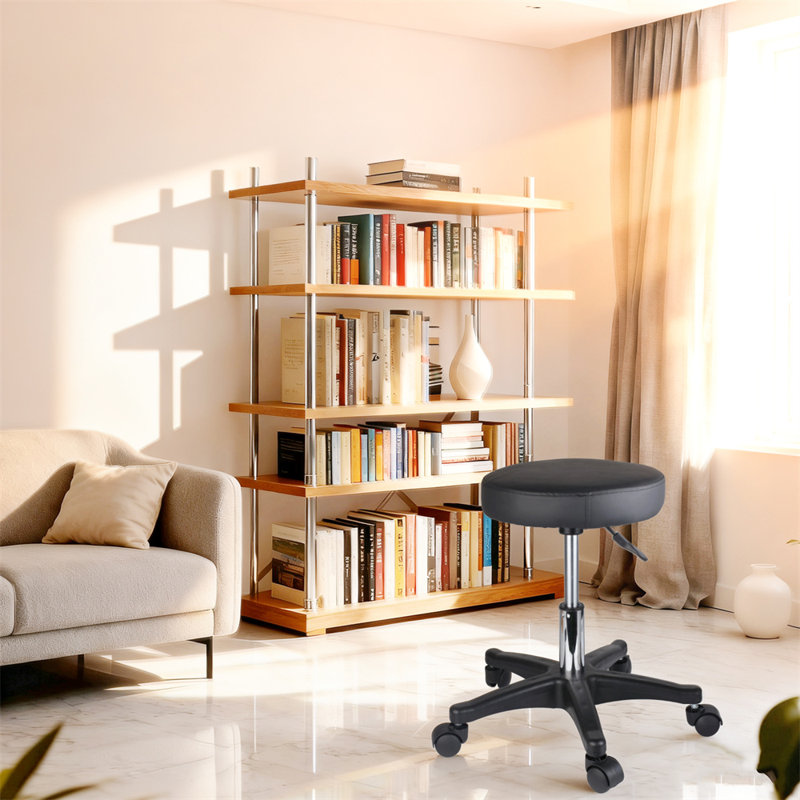 Rolling Stools with Wheels, Height Adjustable Stool
