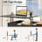 Space Saving Computer Desk With Hidden Compartment And Open Storage Shelves