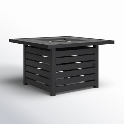 Fernon Square Iron Propane Fire Pit Table