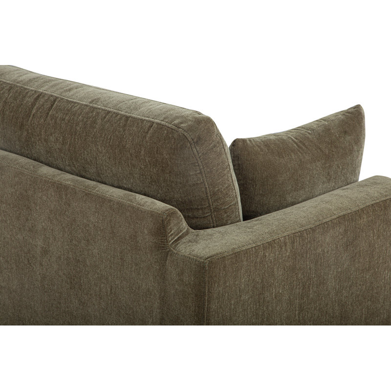 Canapé rembourré 83 po Laguna, Chenille performance vert olive