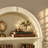 71"H Arched Bookcase with 3 Shelves, Storage Cabinet and Anti-Tip Kit