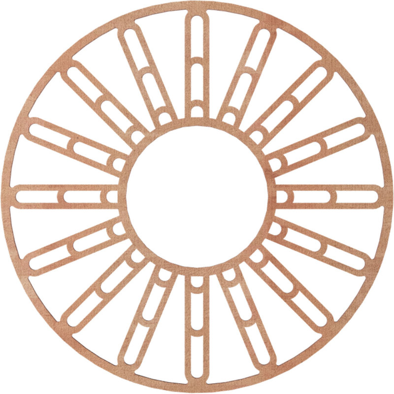 Médaillon de plafond en bois ajouré Hickory, H 28 po x l 28 po x P 0,38 po, Cerise