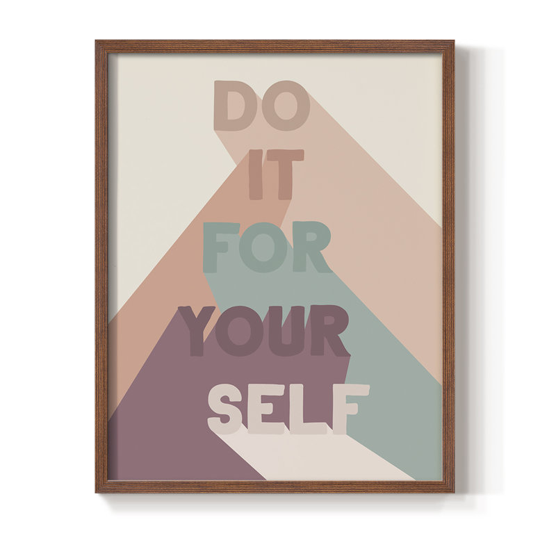 «For Yourself», reproduction encadrée - bois massif, Noyer, H 30 po x l 24 po