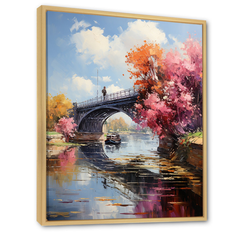 Robertville, le pont à Argenteuil II, H 32 po x l 16 po x P 1 po, Cadre naturel flottant
