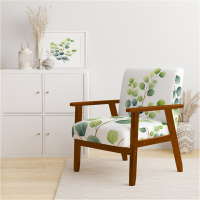 Chaise rembourrée Eucalyptus - Chaise avec accoudoirs Eucalyptus Watercolor