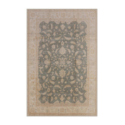 Tapis oriental beige / bleu sarcelle Hovnatan