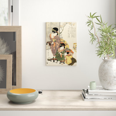 Vintage Japanese Oriental' by Kitagawa Utamaro - Wall Art