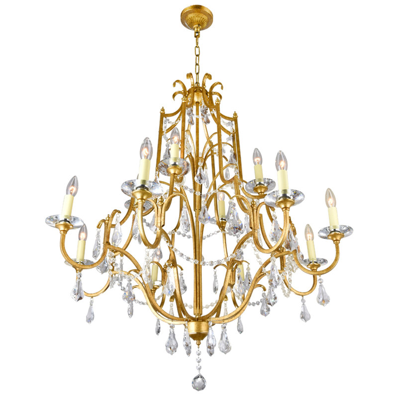 12 Light Up Chandelier With Oxidized Bronze Finish