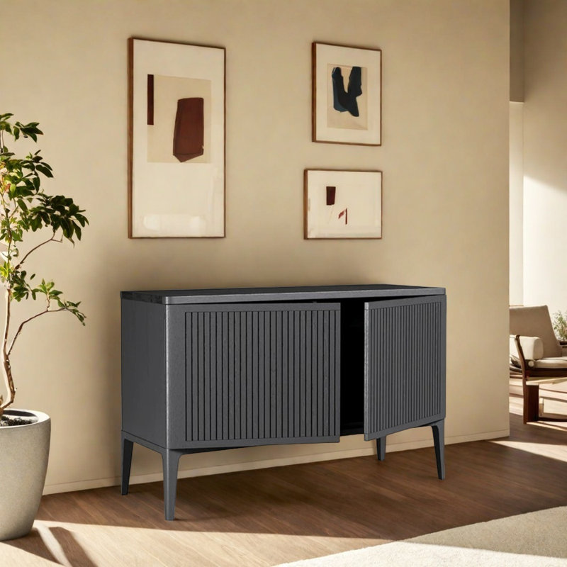 Black Walnut Solid Wood Simple Sideboards, Black