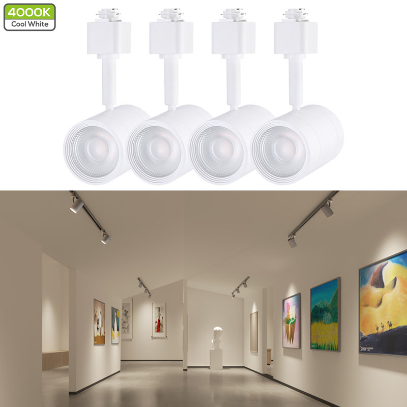 8.5w Led Track Lighting Heads Dimmable, H Type Track Spotlight Fixtures, 4000K