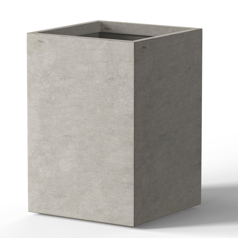 Jabrayah Handmade Planter Box, Pale Yellow, 16" H x 11.5" W x 11.5" D