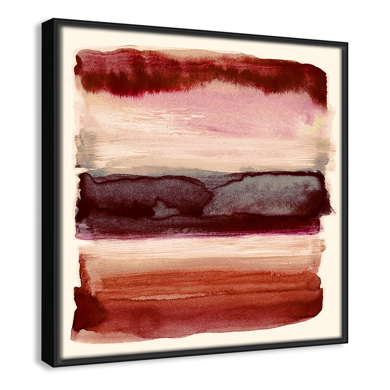 «Burgundy Sky II» par Nan, Noir, H 13,5 po x l 13,5 po