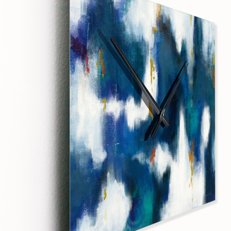 Blue Glam Texture II - Horloge murale Glam, Petit