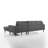 Loseff Pointer 2-Piece Fabric Upholstered Sectional, Gray