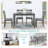 5-Pieces Wooden Dining Rectangular Table With 4 Chairs-864518239-864518237