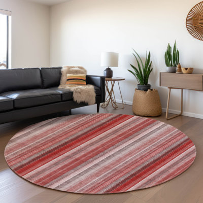 Premium Machine Washable Cerrito AMF543 Red Rug