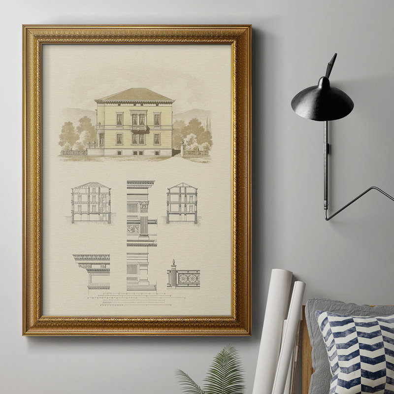 Toile encadrée de qualité supérieure Estate and Plan II - prête à être accrochée, L 16 po x H 20 po