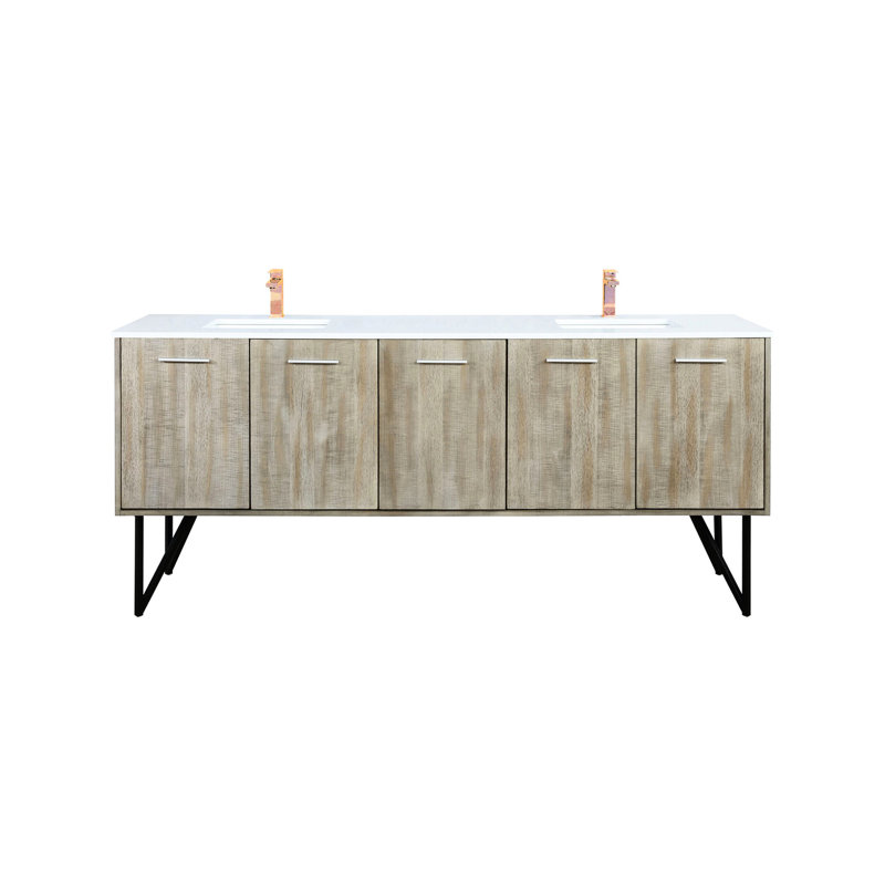 Meuble-lavabo double l 80 po x P 20 po Rustic 20 options de comptoir, 80"