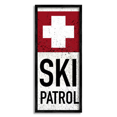 «Rustic Ski Patrol Winter Mountain Sport patiné XXL, art mural sur toile tendue par Valerie Vienne