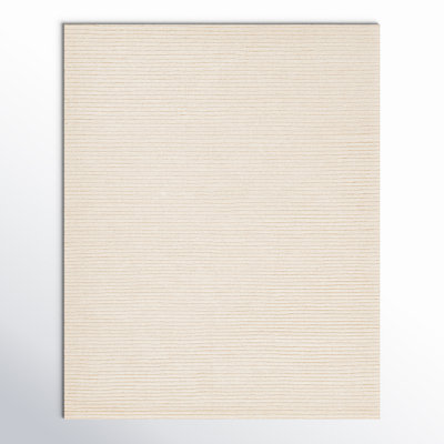 Guiness Solid Color Hand Loomed Wool Area Rug in Beige