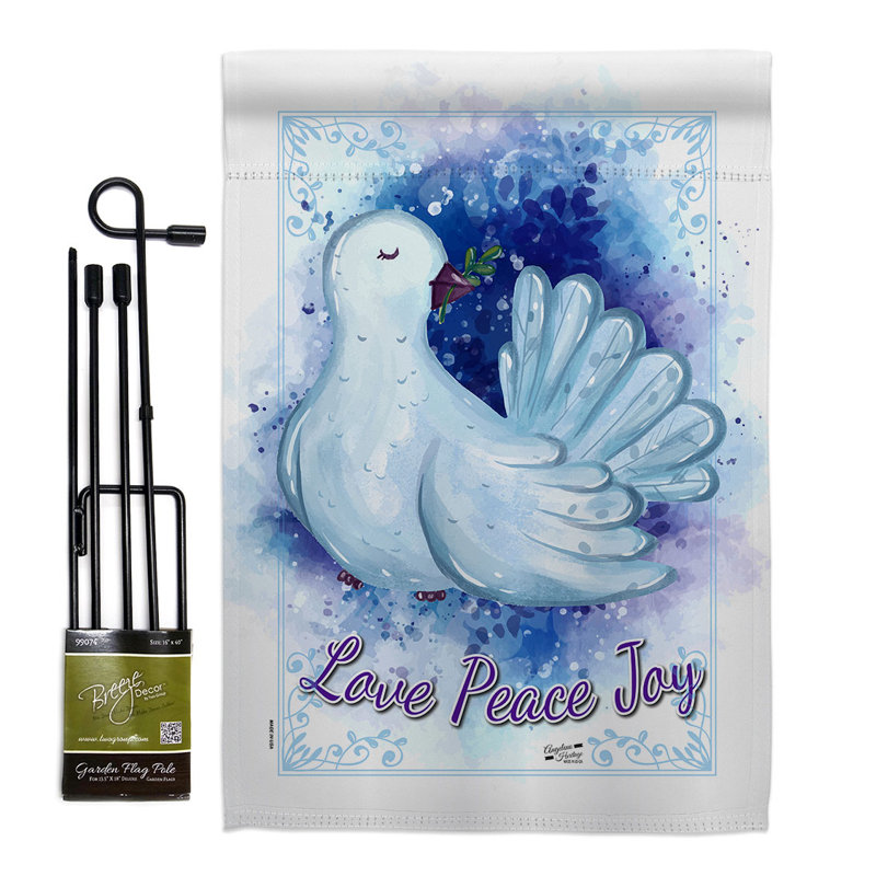 Ensemble de drapeaux 18,5 x 13 po Peace Dove