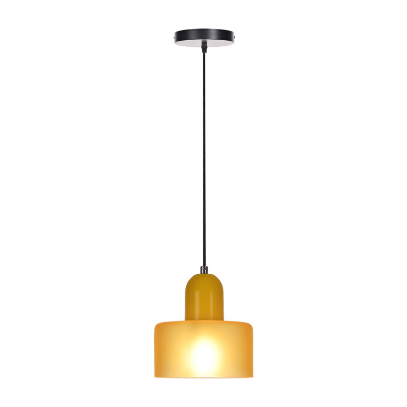 Modern Orange Glass Gorton for Kitchen Isl, Jaune