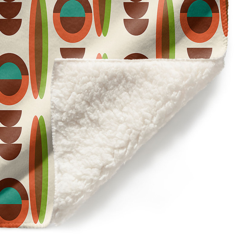 Couverture Mid-Century Lima, 68 po x 80 po, Orange