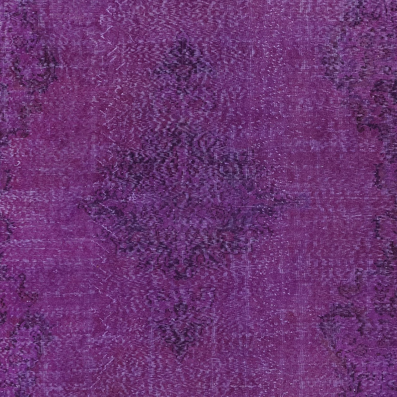 Tapis turc mauve fait à la main de 7 x 10 pi, tapis contemporain