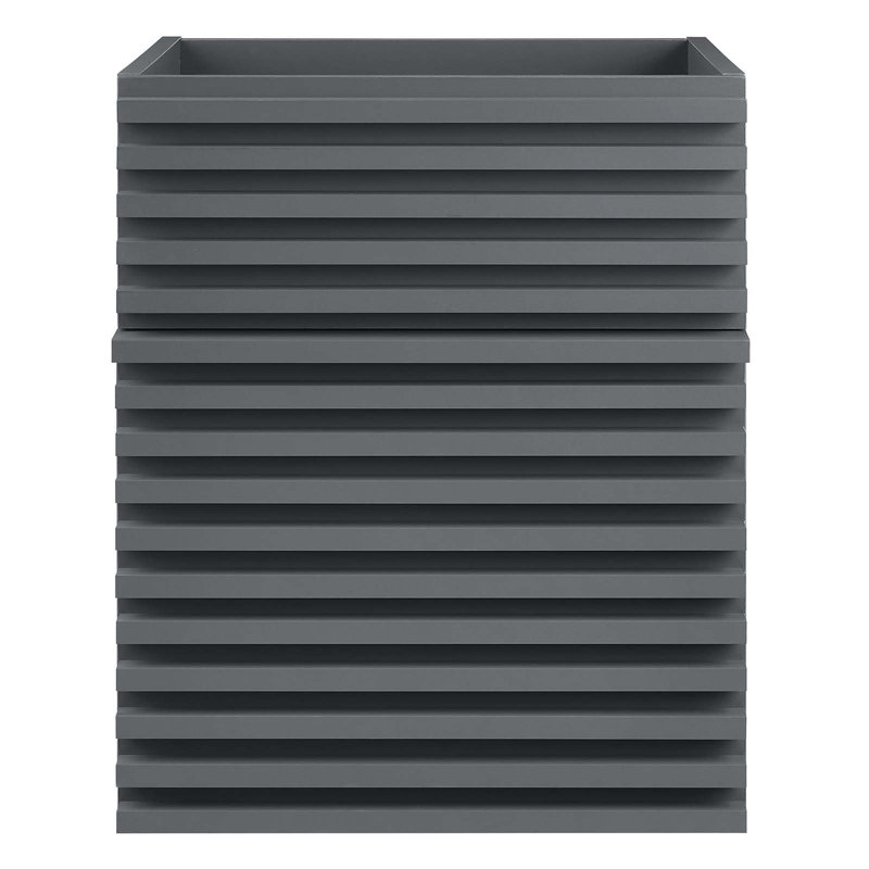 Base de meuble-lavabo mural simple 18 po Render, gris