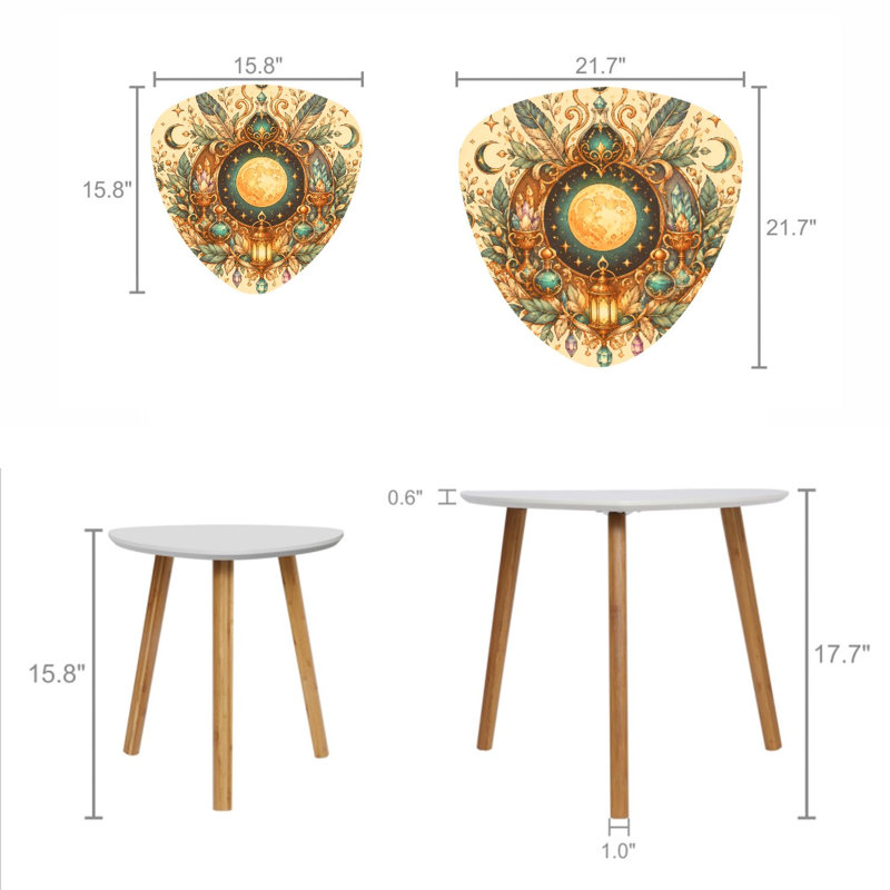 Ensemble de 2 tables basses gigognes Triangle