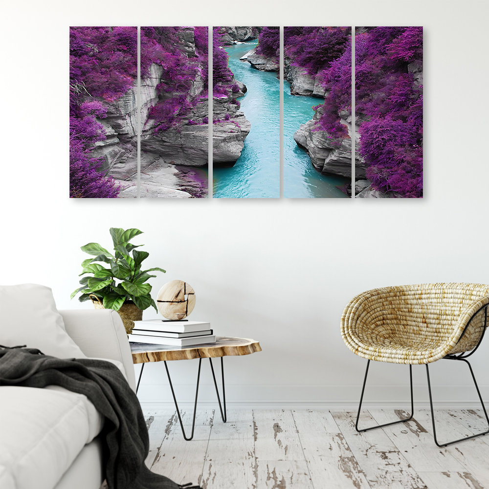 Leinwandbild Purple Landscape Stream