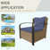 3-Piece 2-Person Wicker Patio Seating Group with Cushion