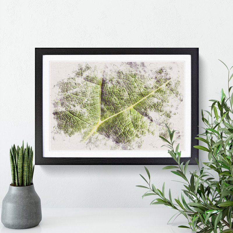 Paths of the Leaf - Framed Print, 45cm H x 63cm W x 2cm D, Black Framed