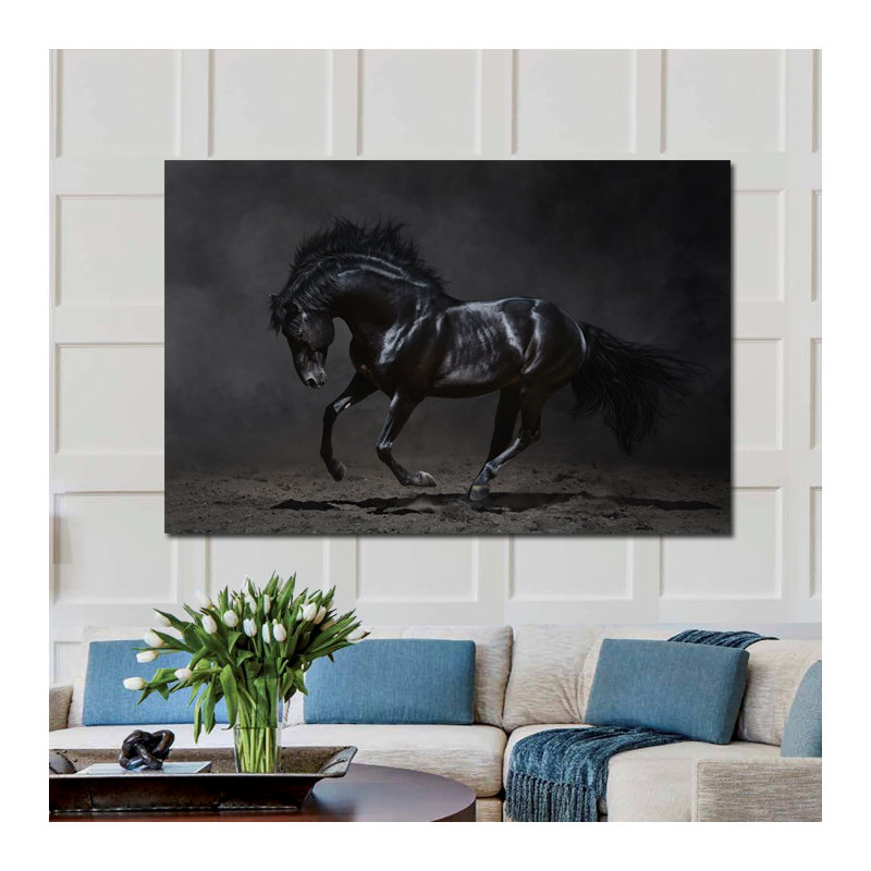 Black Stallion Print, 40" H x 60" W