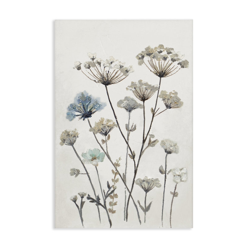 Toile neutre Jardin Azul, design par Patricia Pinto, H 30 po x l 20 po