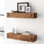 Aybar 2 Piece Solid Wood Floating Shelf