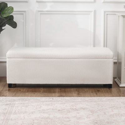 47 Inches Corduroy Storage Ottoman Bench by Latitude Run